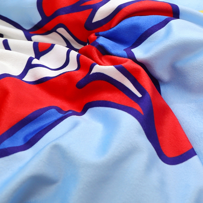 91家纺网 家纺一手货源 找家纺 八零年代 2025新款秋冬加厚豆豆绒儿童一体睡袋宝宝绒防踢被 战士英雄