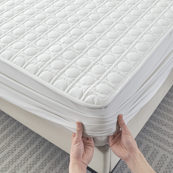 91家纺网 家纺一手货源 找家纺 （总）佳笠家居 2025新款全棉纯棉夹棉床笠四季通用席梦思保护套床罩-初见系列