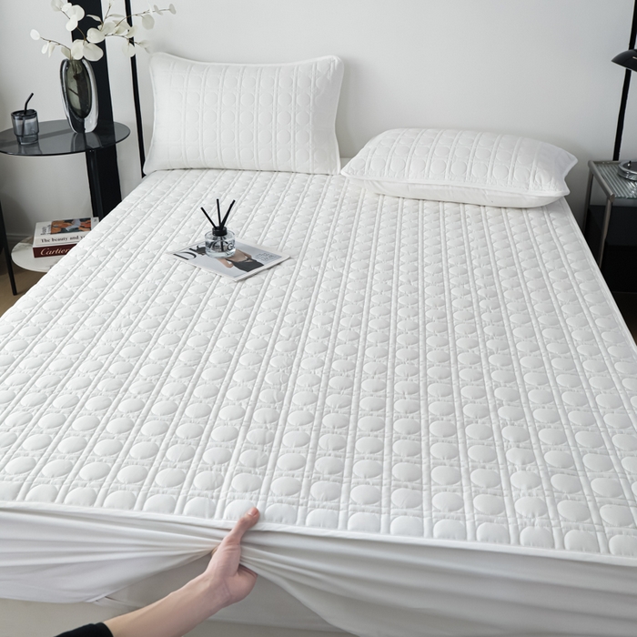 91家纺网 家纺一手货源 找家纺 （总）佳笠家居 2025新款全棉纯棉夹棉床笠四季通用席梦思保护套床罩-初见系列