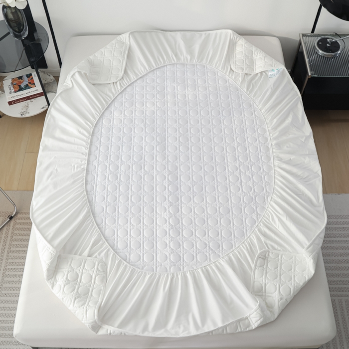 91家纺网 家纺一手货源 找家纺 （总）佳笠家居 2025新款全棉纯棉夹棉床笠四季通用席梦思保护套床罩-初见系列