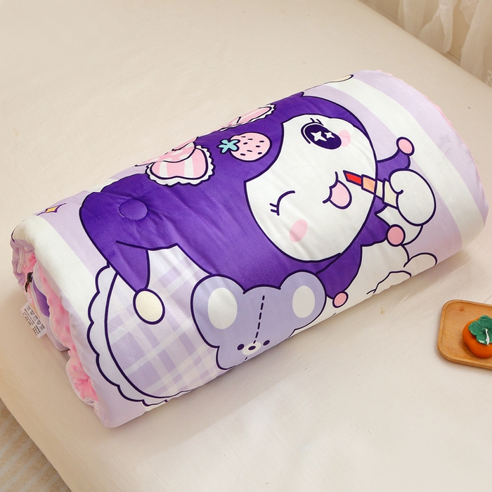 91家纺网 家纺一手货源 找家纺 八零年代 2025新款秋冬加厚豆豆绒儿童一体睡袋宝宝绒防踢被 条纹库米