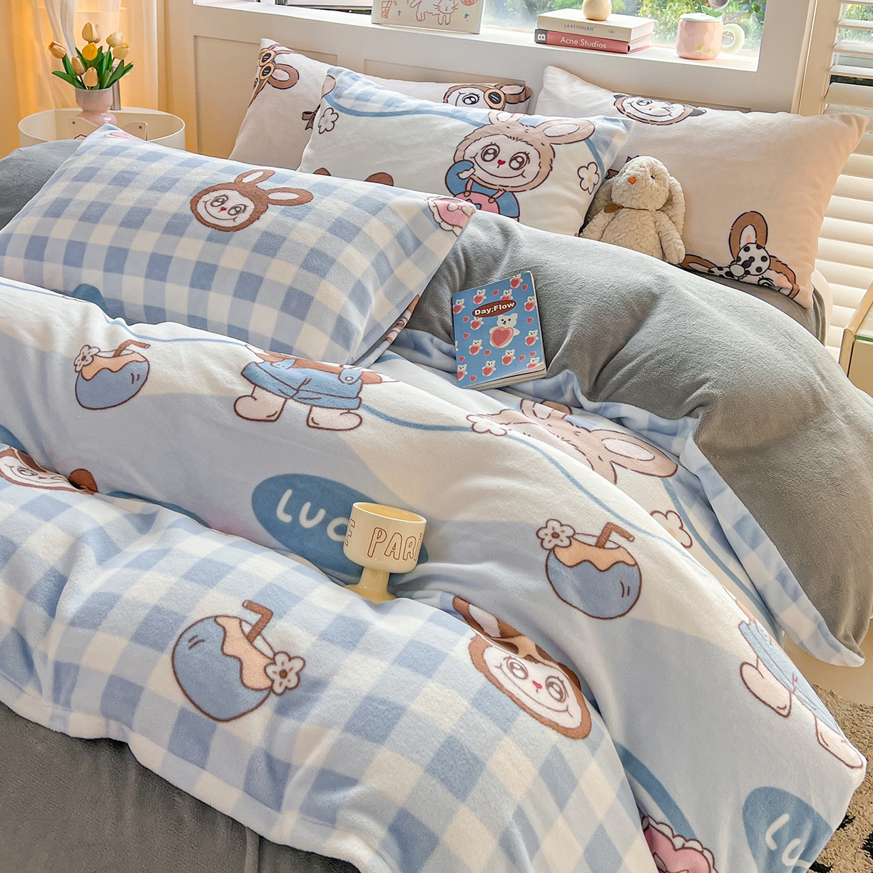 91家纺网 家纺一手货源 找家纺 LIFE.丽芙 2025秋冬新款A类牛奶绒加厚保暖单被套 布布乐园