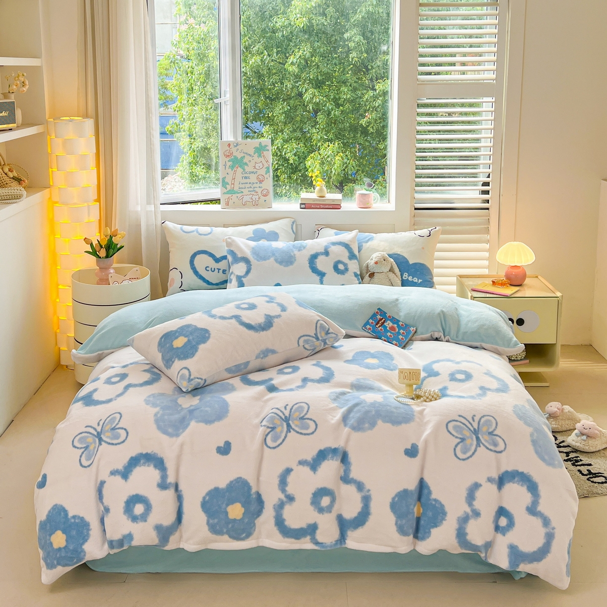 91家纺网 家纺一手货源 找家纺 LIFE.丽芙 2025秋冬新款A类牛奶绒加厚保暖单被套 花恋