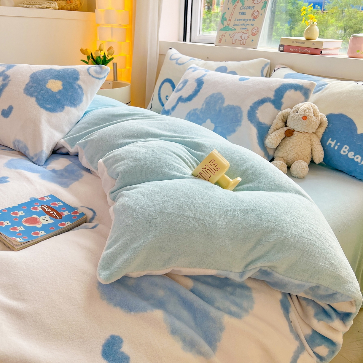 91家纺网 家纺一手货源 找家纺 LIFE.丽芙 2025秋冬新款A类牛奶绒加厚保暖单被套 花恋