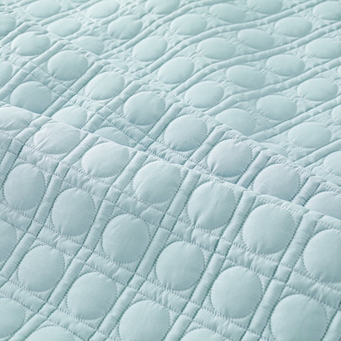 91家纺网 家纺一手货源 找家纺 佳笠家居 2025新款全棉纯棉夹棉床笠四季通用席梦思保护套床罩-初见系列 冰蓝