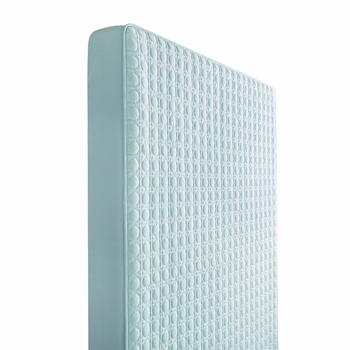 91家纺网 家纺一手货源 找家纺 佳笠家居 2025新款全棉纯棉夹棉床笠四季通用席梦思保护套床罩-初见系列 冰蓝