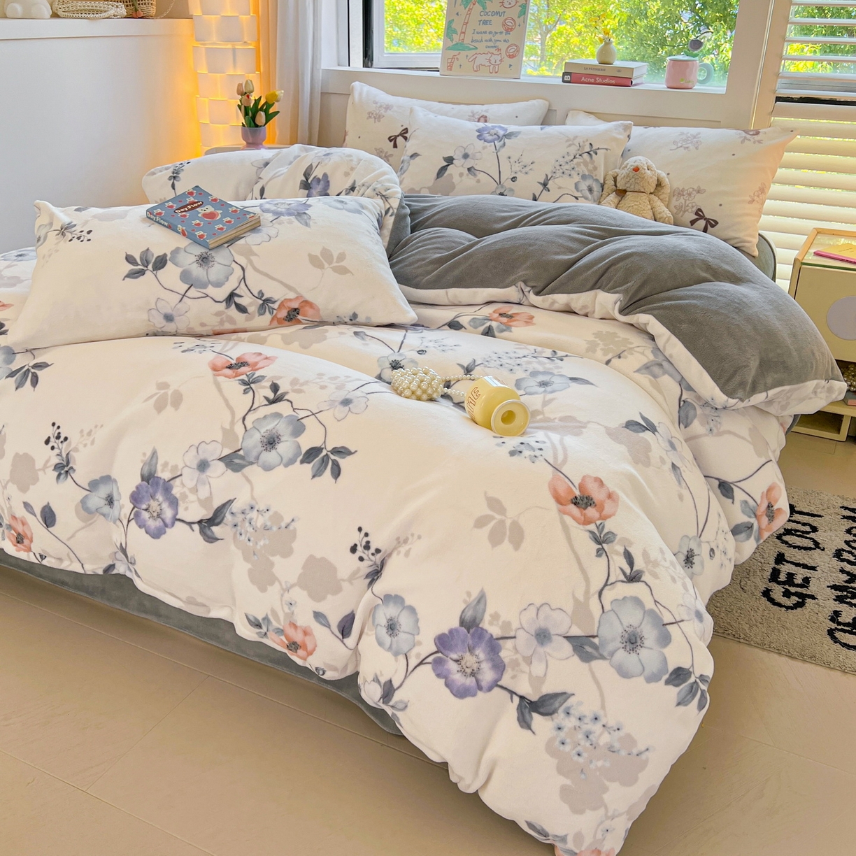 91家纺网 家纺一手货源 找家纺 LIFE.丽芙 2025秋冬新款A类牛奶绒加厚保暖单被套 司藤