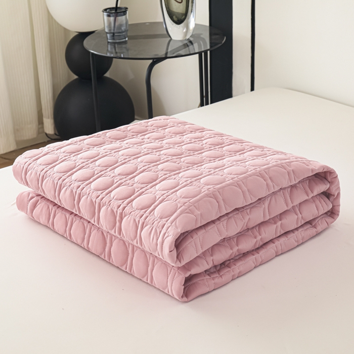 91家纺网 家纺一手货源 找家纺 佳笠家居 2025新款全棉纯棉夹棉床笠四季通用席梦思保护套床罩-初见系列 豆沙粉