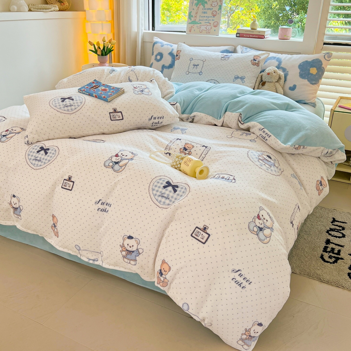 91家纺网 家纺一手货源 找家纺 LIFE.丽芙 2025秋冬新款A类牛奶绒加厚保暖单被套 贝果宝贝