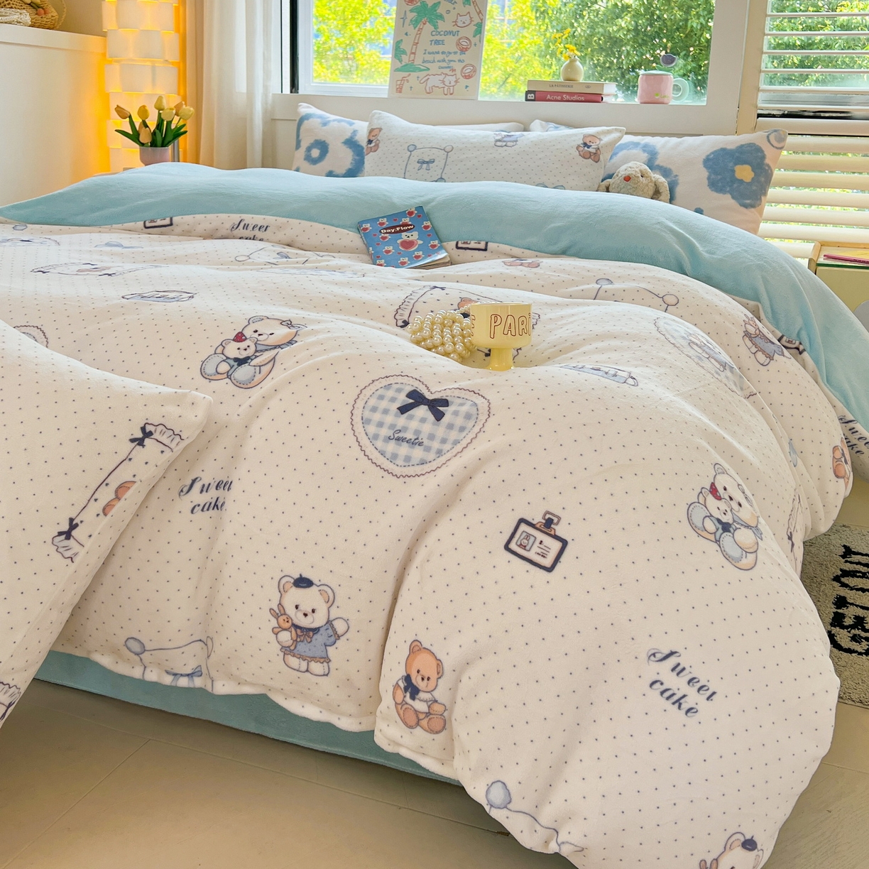 91家纺网 家纺一手货源 找家纺 LIFE.丽芙 2025秋冬新款A类牛奶绒加厚保暖单被套 贝果宝贝