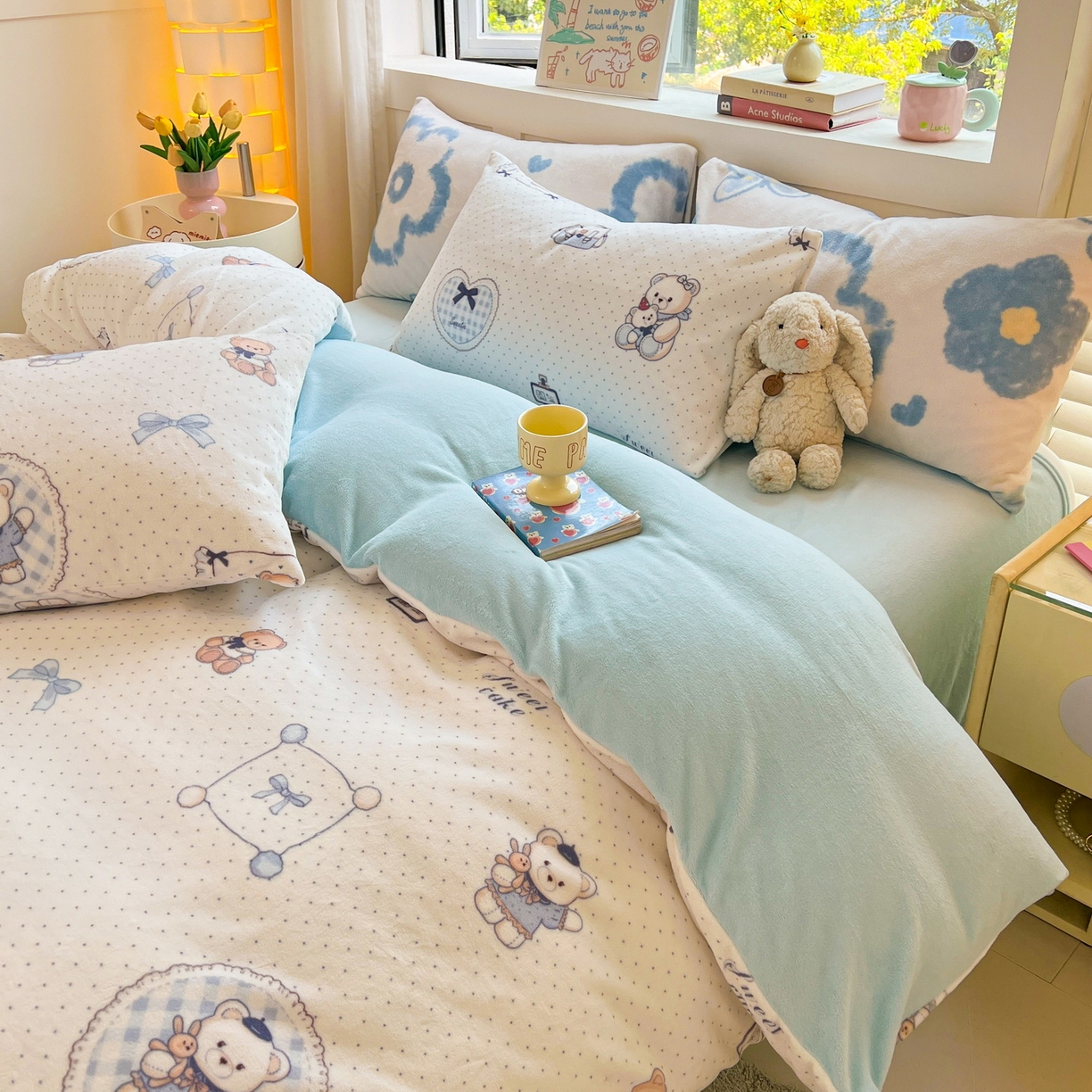 91家纺网 家纺一手货源 找家纺 LIFE.丽芙 2025秋冬新款A类牛奶绒加厚保暖单被套 贝果宝贝