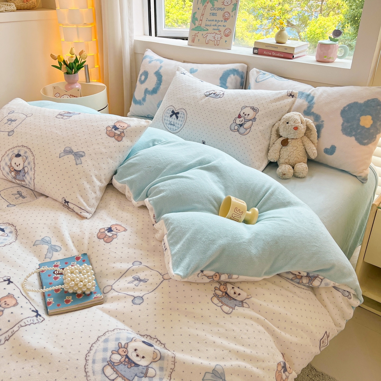 91家纺网 家纺一手货源 找家纺 LIFE.丽芙 2025秋冬新款A类牛奶绒加厚保暖单被套 贝果宝贝