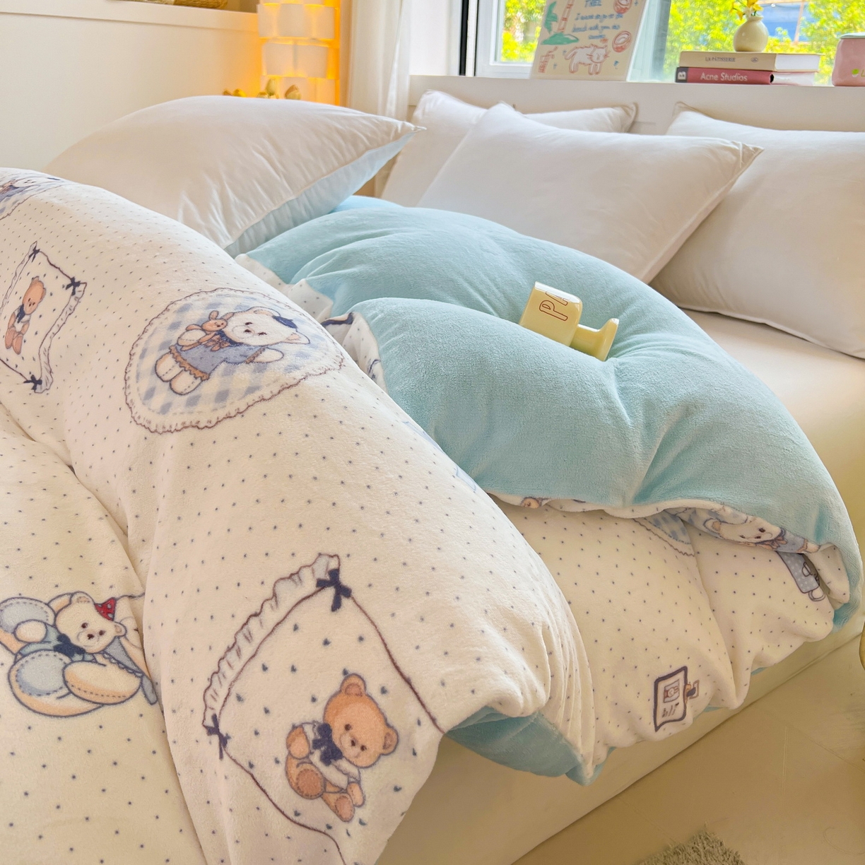 91家纺网 家纺一手货源 找家纺 LIFE.丽芙 2025秋冬新款A类牛奶绒加厚保暖单被套 贝果宝贝