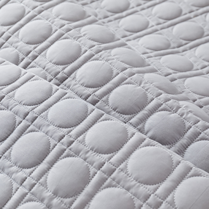 91家纺网 家纺一手货源 找家纺 佳笠家居 2025新款全棉纯棉夹棉床笠四季通用席梦思保护套床罩-初见系列 高级灰