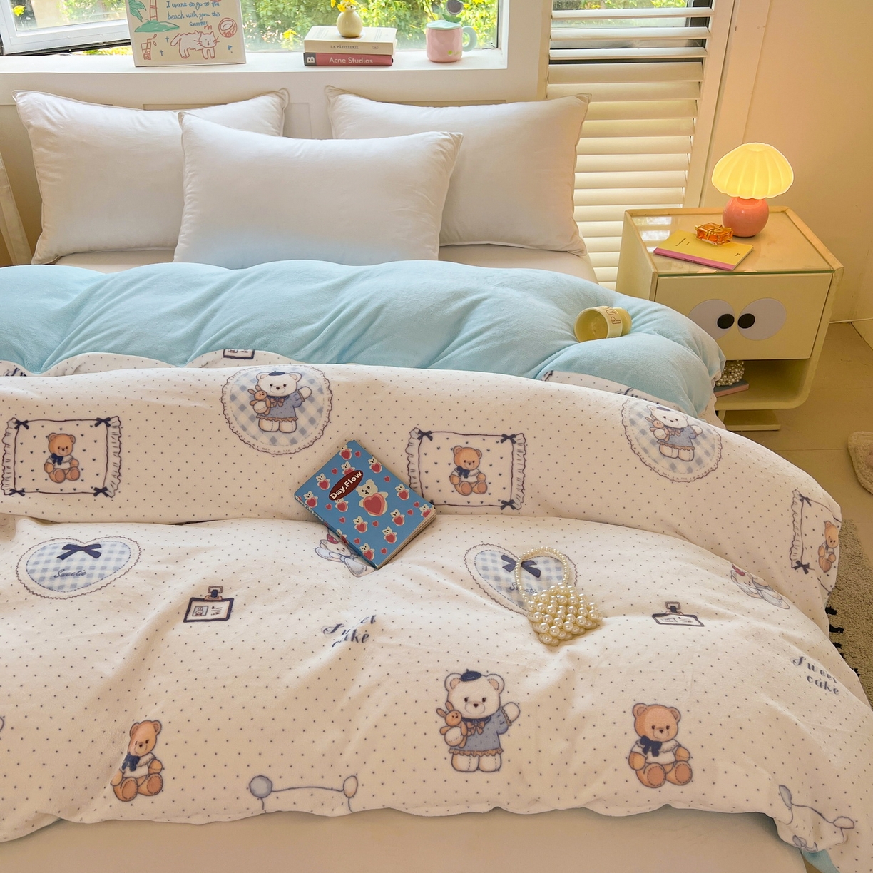 91家纺网 家纺一手货源 找家纺 LIFE.丽芙 2025秋冬新款A类牛奶绒加厚保暖单被套 贝果宝贝