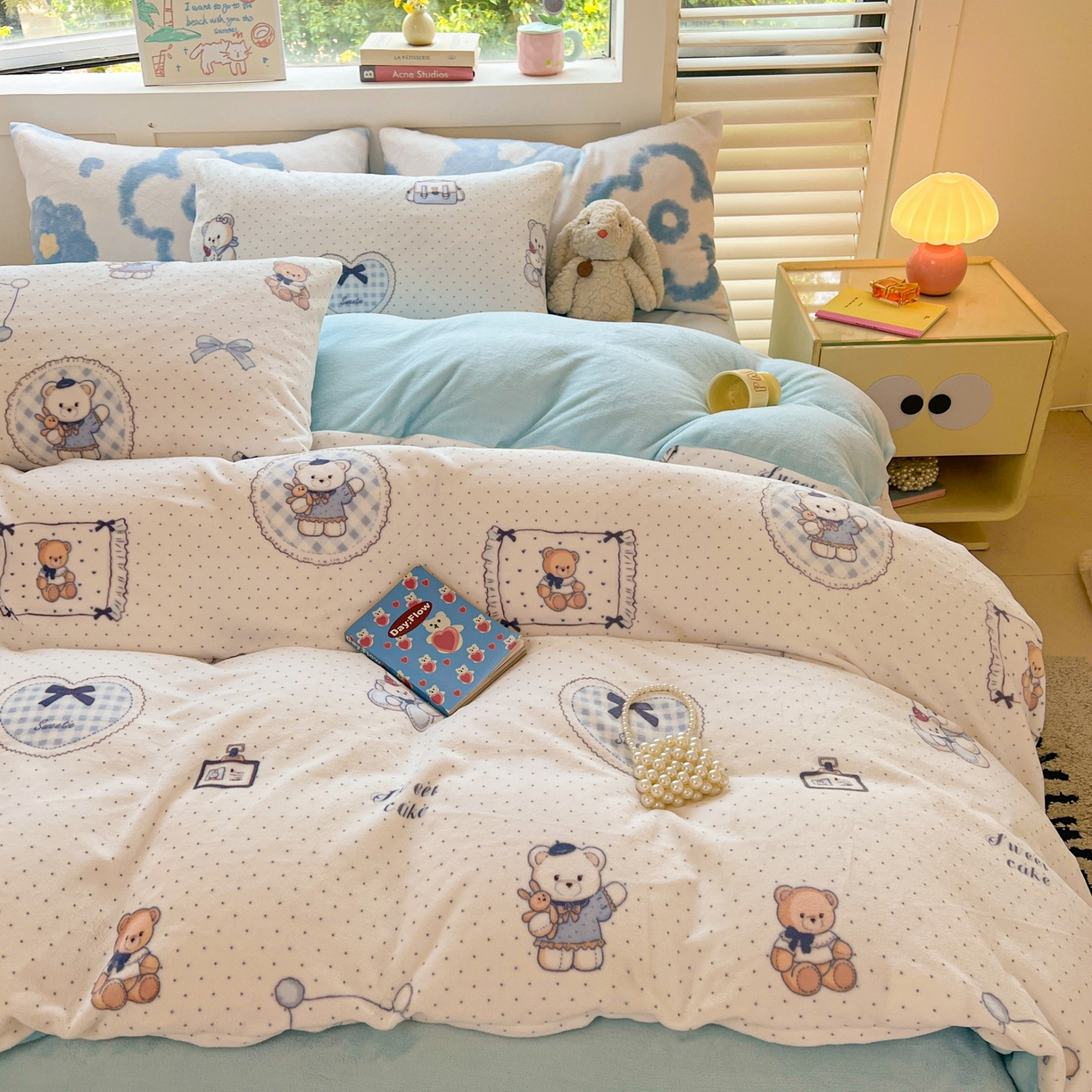 91家纺网 家纺一手货源 找家纺 LIFE.丽芙 2025秋冬新款A类牛奶绒加厚保暖单被套 贝果宝贝