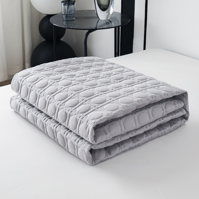 91家纺网 家纺一手货源 找家纺 佳笠家居 2025新款全棉纯棉夹棉床笠四季通用席梦思保护套床罩-初见系列 高级灰