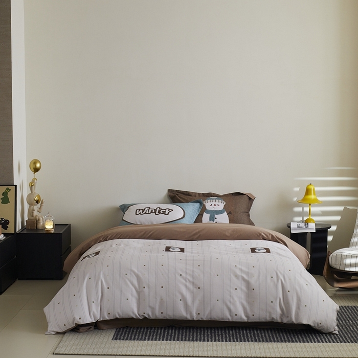 由丽2025新款卡通磨毛印花四件套（控价券后不低于小号190，标准210，加大225） 圣诞-米