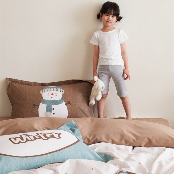 91家纺网 家纺一手货源 找家纺 由丽2025新款卡通磨毛印花四件套（控价券后不低于小号190，标准210，加大225） 圣诞-米