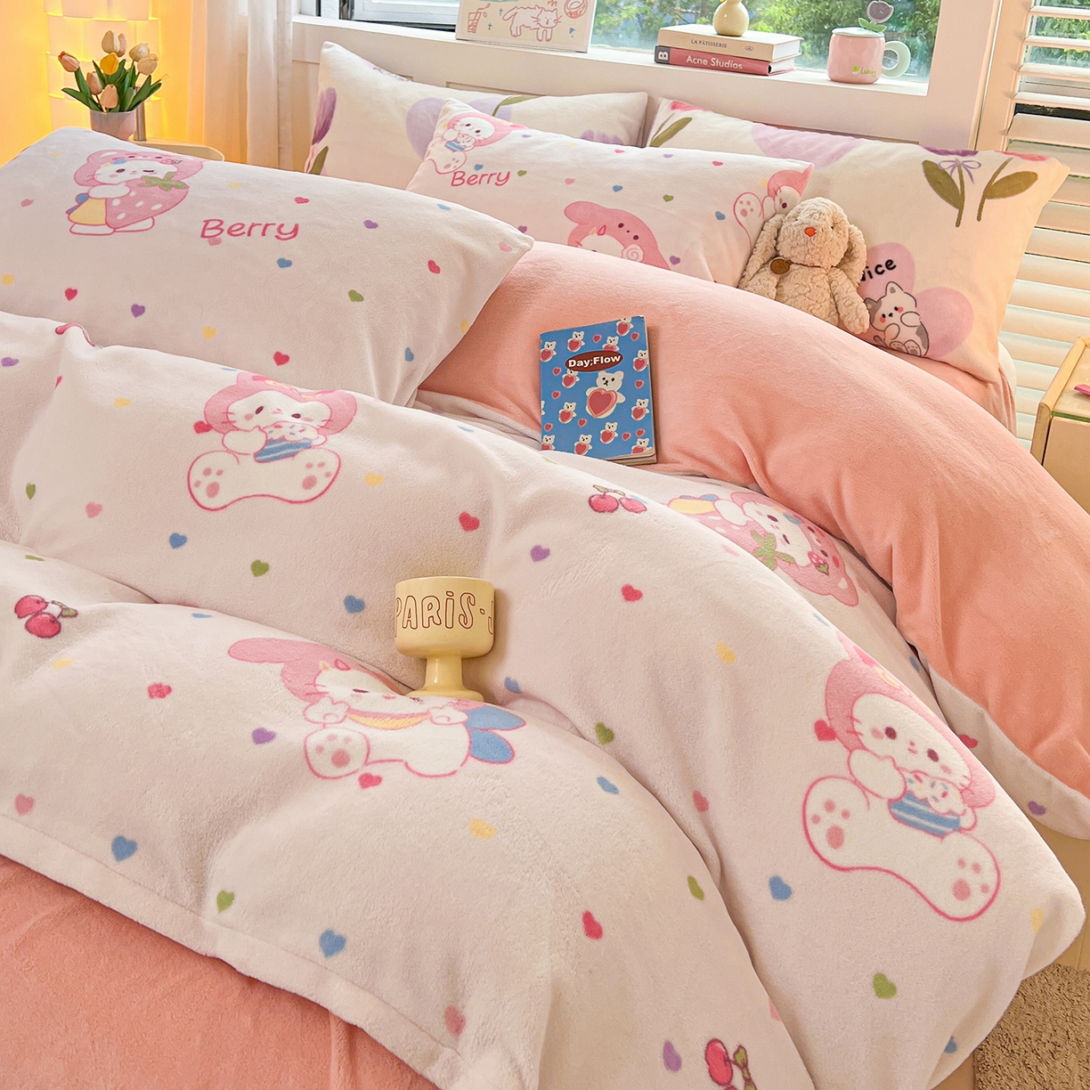 LIFE.丽芙 2025秋冬新款A类牛奶绒加厚保暖单被套 乖乖喵