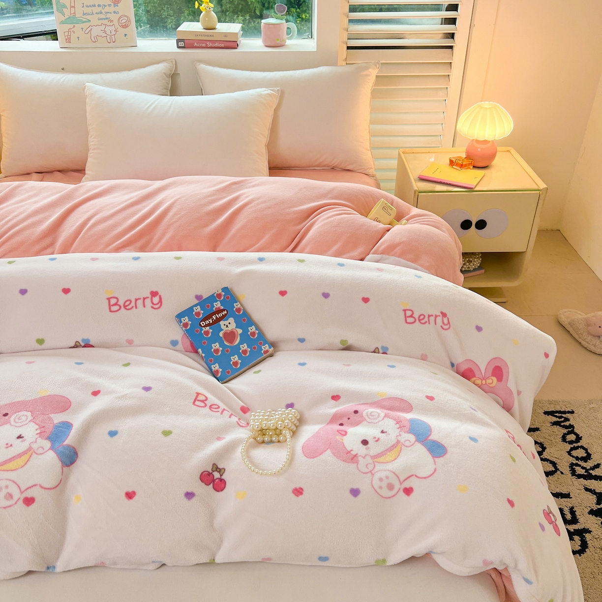 91家纺网 家纺一手货源 找家纺 LIFE.丽芙 2025秋冬新款A类牛奶绒加厚保暖单被套 乖乖喵