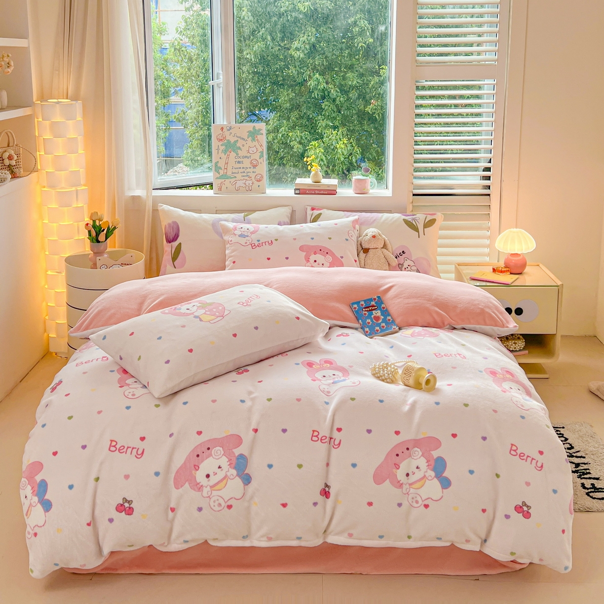 91家纺网 家纺一手货源 找家纺 LIFE.丽芙 2025秋冬新款A类牛奶绒加厚保暖单被套 乖乖喵