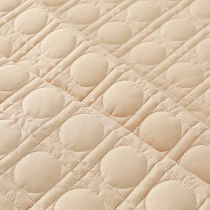 91家纺网 家纺一手货源 找家纺 佳笠家居 2025新款全棉纯棉夹棉床笠四季通用席梦思保护套床罩-初见系列 卡其色