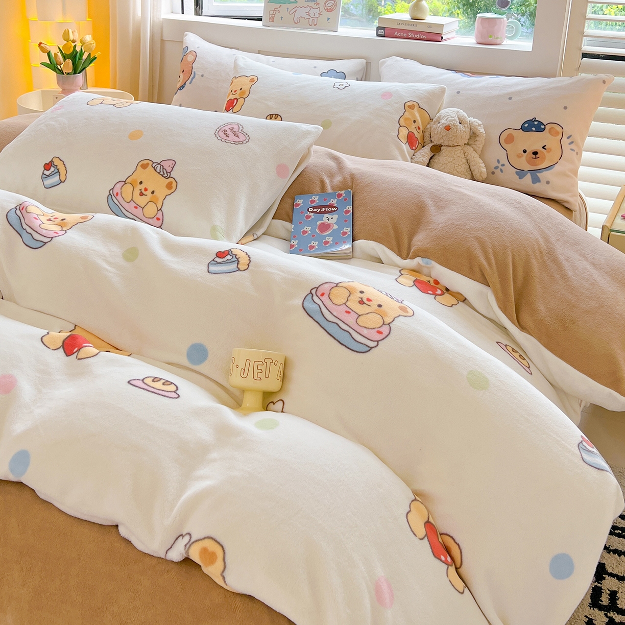 LIFE.丽芙 2025秋冬新款A类牛奶绒加厚保暖单被套 小熊包