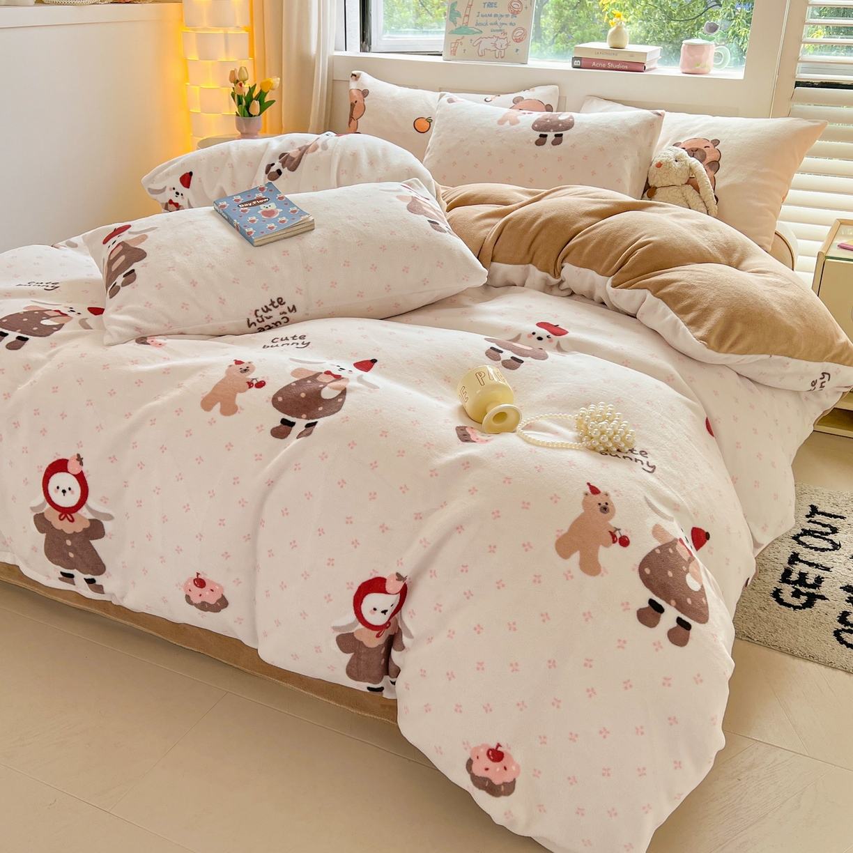 91家纺网 家纺一手货源 找家纺 LIFE.丽芙 2025秋冬新款A类牛奶绒加厚保暖单被套 小伙伴