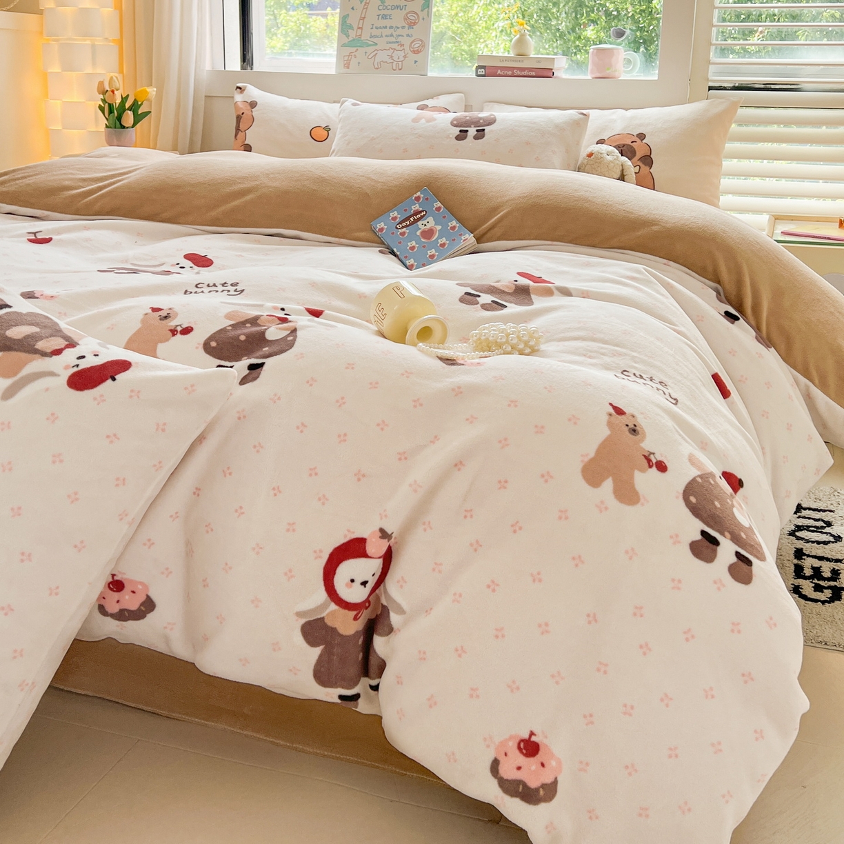 91家纺网 家纺一手货源 找家纺 LIFE.丽芙 2025秋冬新款A类牛奶绒加厚保暖单被套 小伙伴