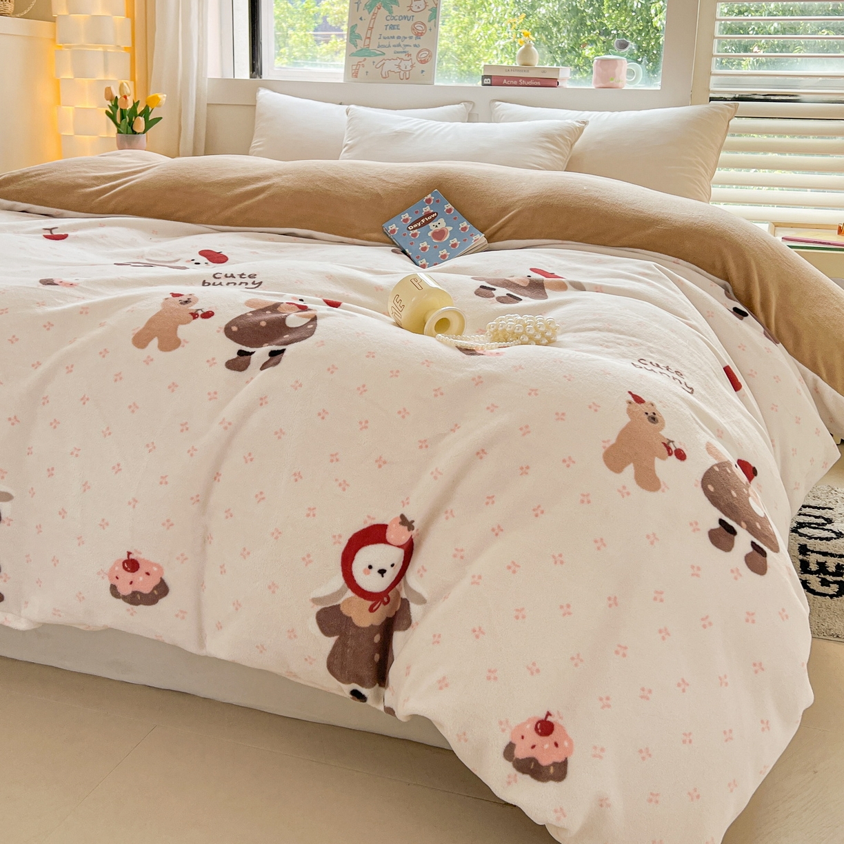 91家纺网 家纺一手货源 找家纺 LIFE.丽芙 2025秋冬新款A类牛奶绒加厚保暖单被套 小伙伴