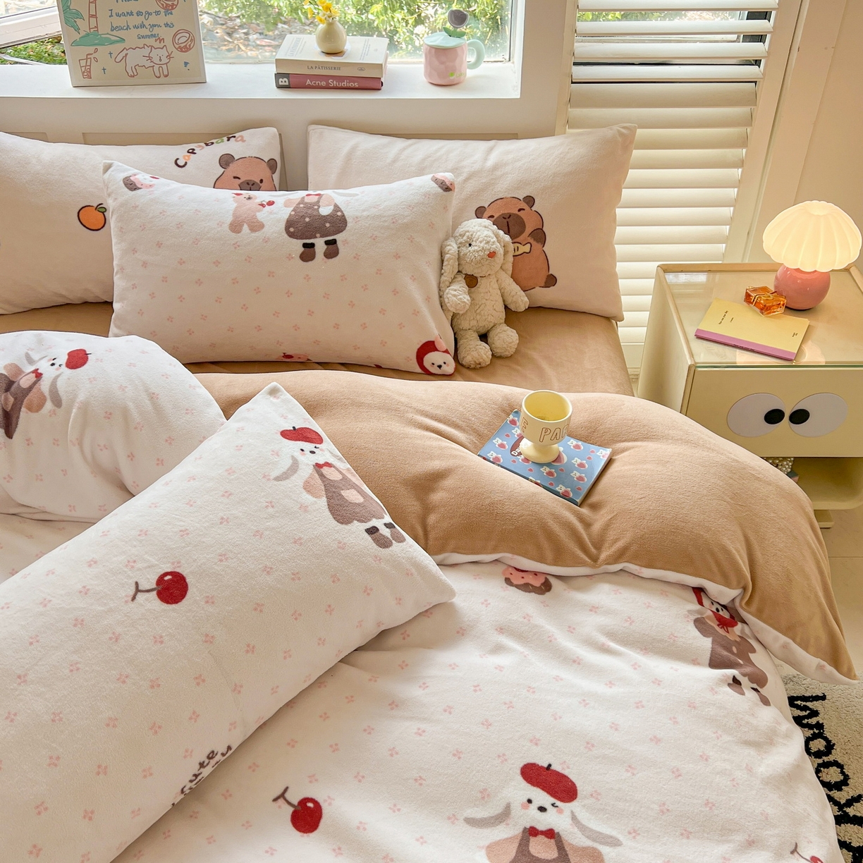 91家纺网 家纺一手货源 找家纺 LIFE.丽芙 2025秋冬新款A类牛奶绒加厚保暖单被套 小伙伴