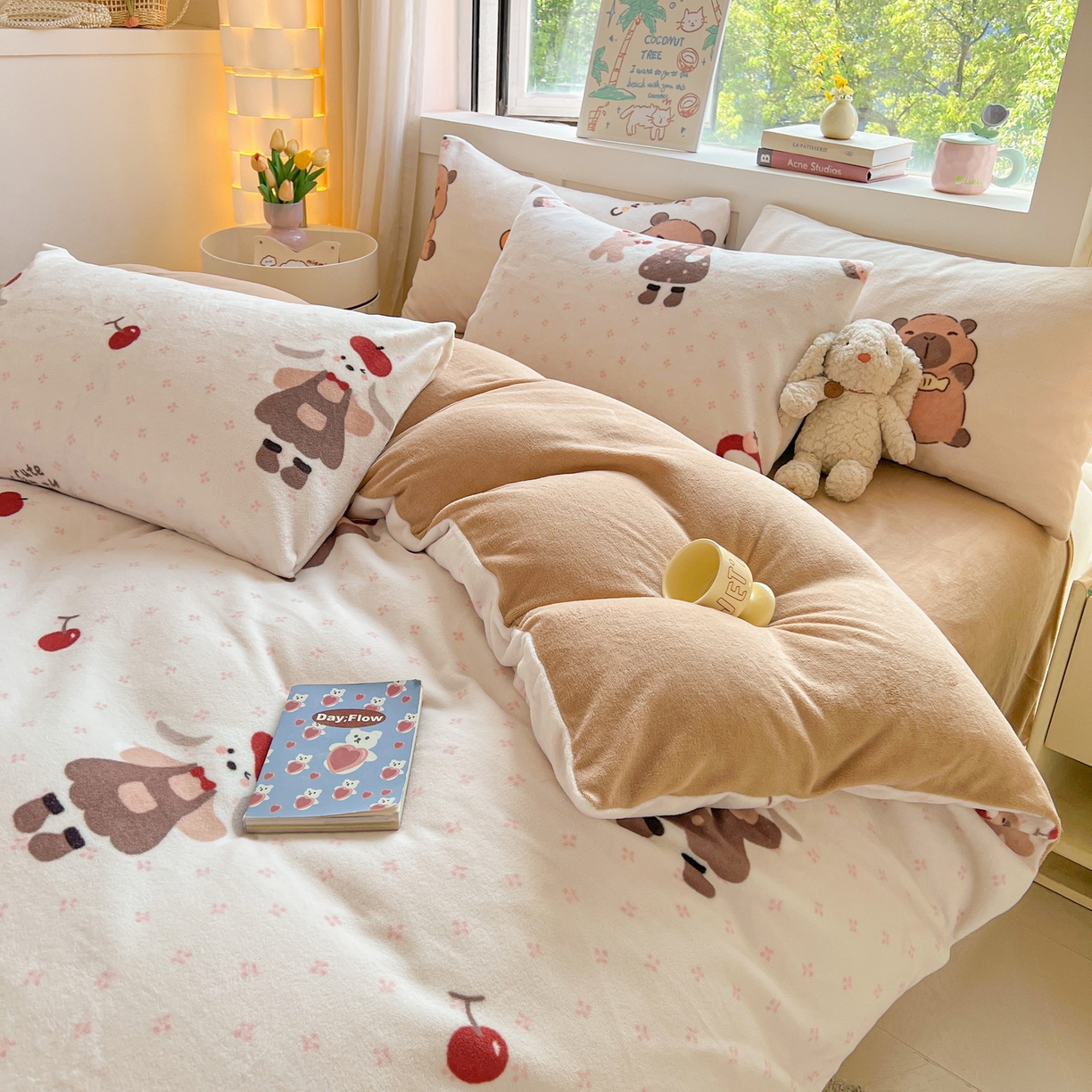 91家纺网 家纺一手货源 找家纺 LIFE.丽芙 2025秋冬新款A类牛奶绒加厚保暖单被套 小伙伴