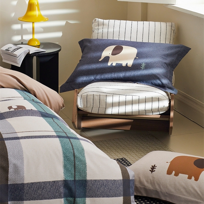 91家纺网 家纺一手货源 找家纺 由丽2025新款卡通磨毛印花四件套（控价券后不低于小号190，标准210，加大225） 潮格象-绿