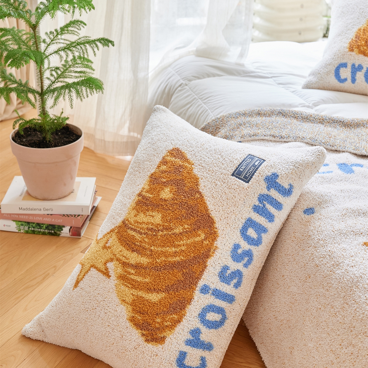 91家纺网 家纺一手货源 找家纺 暖绵绵家纺 2025新款半边绒针织提花枕同款含芯抱枕-甜品点心系列 甜品点心-克瑞森同款含芯枕