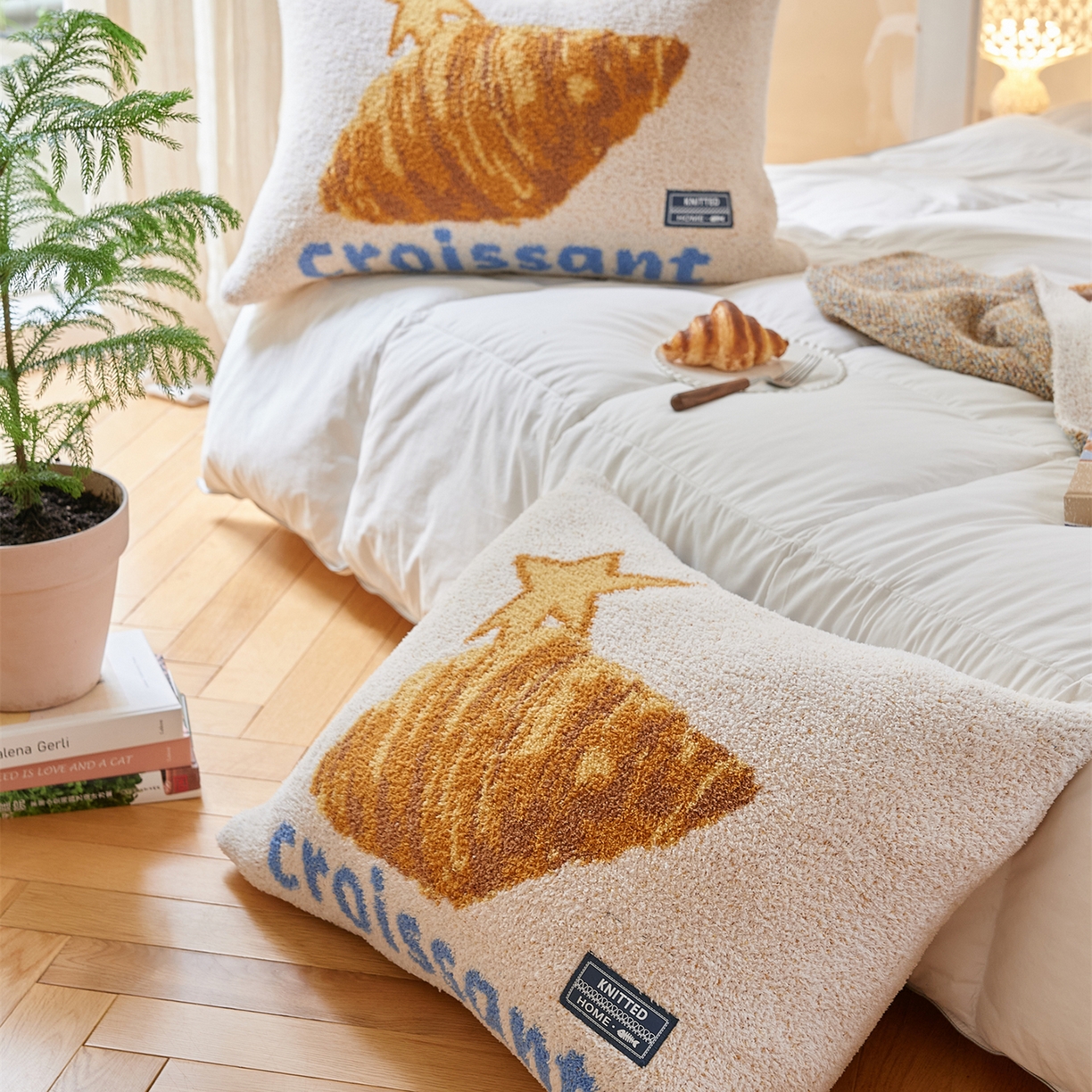 91家纺网 家纺一手货源 找家纺 暖绵绵家纺 2025新款半边绒针织提花枕同款含芯抱枕-甜品点心系列 甜品点心-克瑞森同款含芯枕