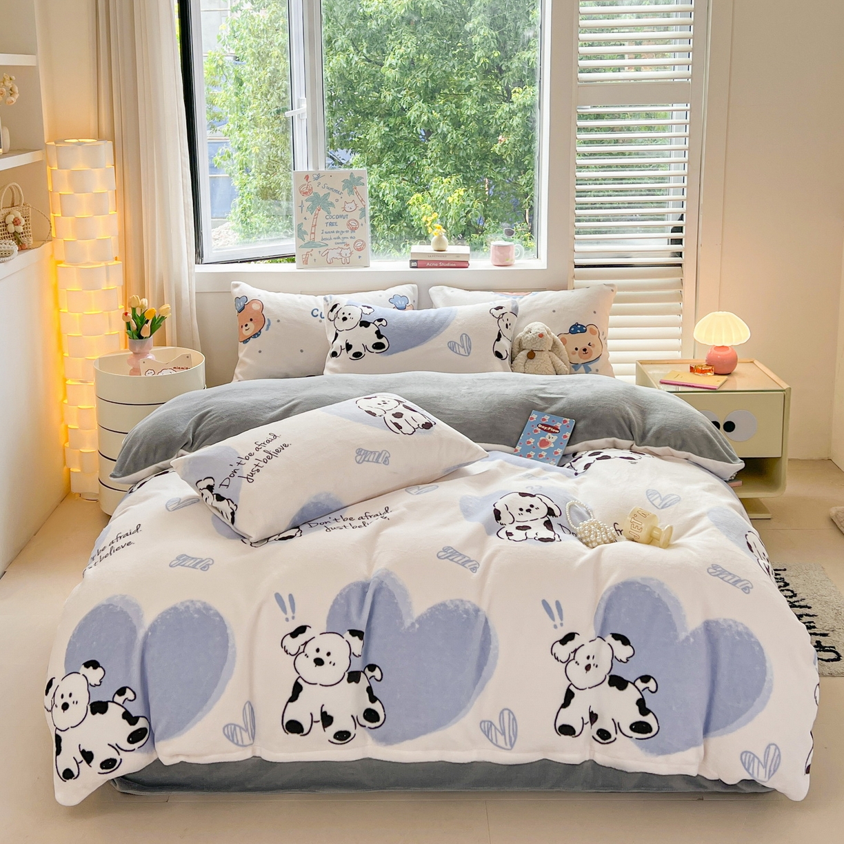 91家纺网 家纺一手货源 找家纺 LIFE.丽芙 2025秋冬新款A类牛奶绒加厚保暖单被套 幸运狗