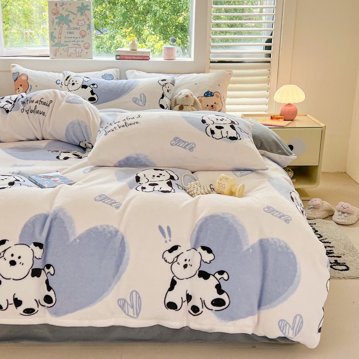 91家纺网 家纺一手货源 找家纺 LIFE.丽芙 2025秋冬新款A类牛奶绒加厚保暖单被套 幸运狗