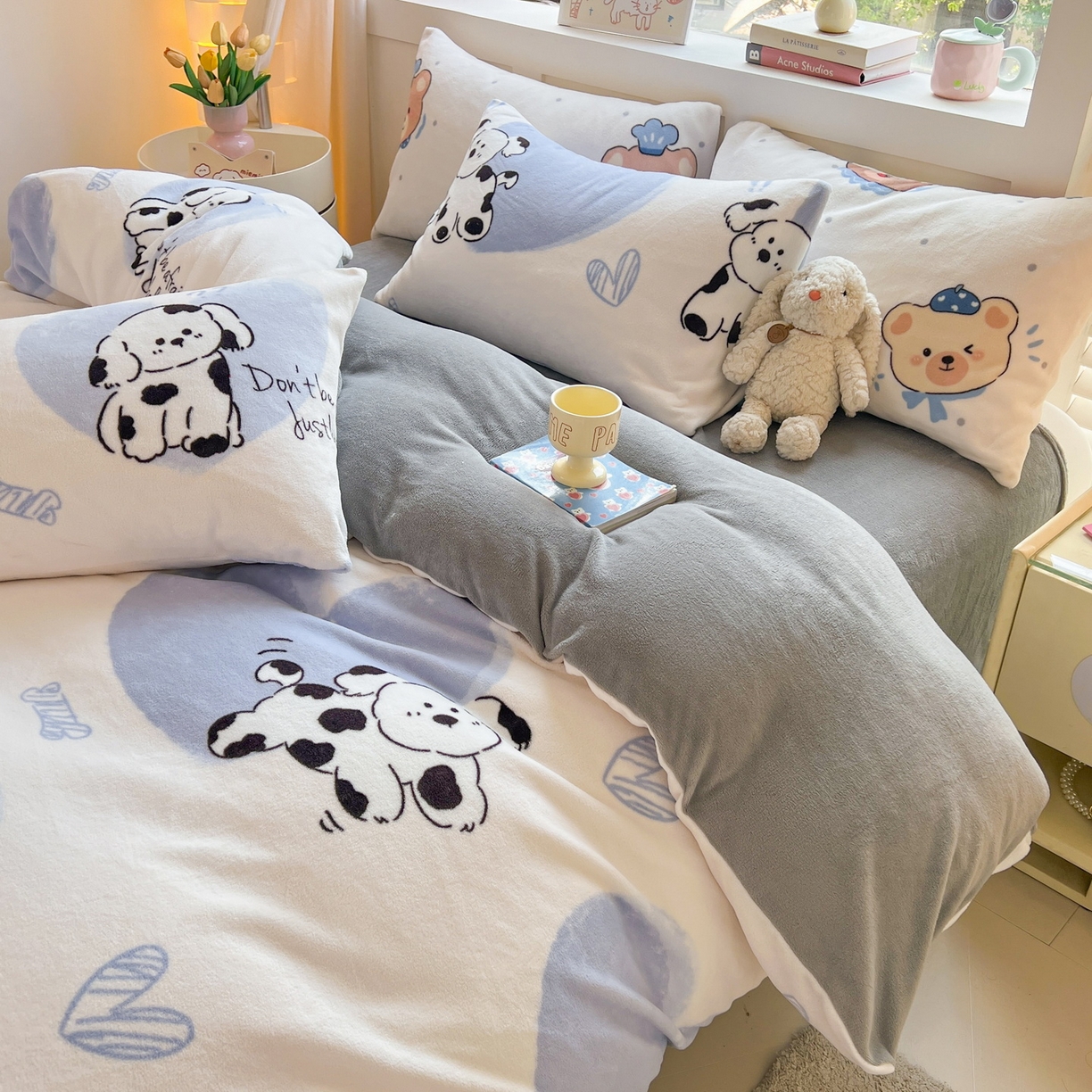 91家纺网 家纺一手货源 找家纺 LIFE.丽芙 2025秋冬新款A类牛奶绒加厚保暖单被套 幸运狗