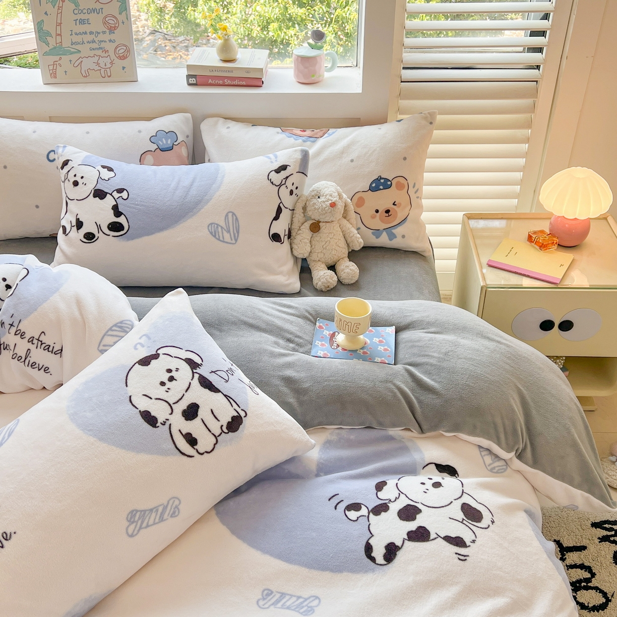 91家纺网 家纺一手货源 找家纺 LIFE.丽芙 2025秋冬新款A类牛奶绒加厚保暖单被套 幸运狗