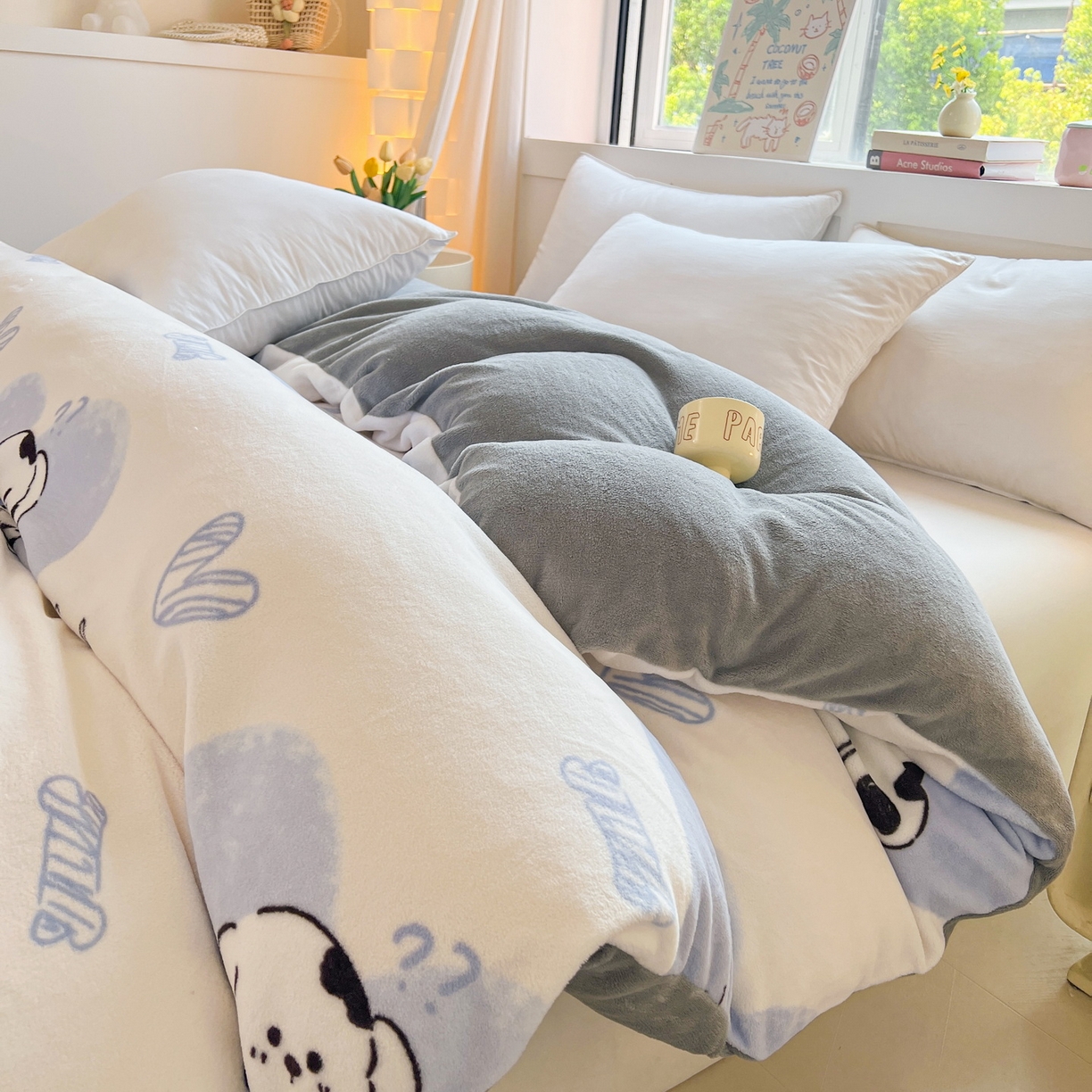 91家纺网 家纺一手货源 找家纺 LIFE.丽芙 2025秋冬新款A类牛奶绒加厚保暖单被套 幸运狗