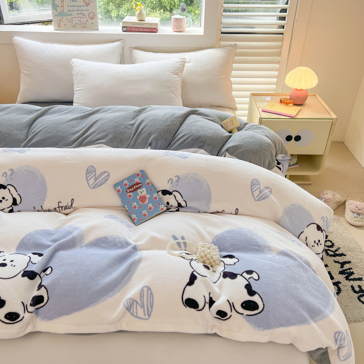 91家纺网 家纺一手货源 找家纺 LIFE.丽芙 2025秋冬新款A类牛奶绒加厚保暖单被套 幸运狗