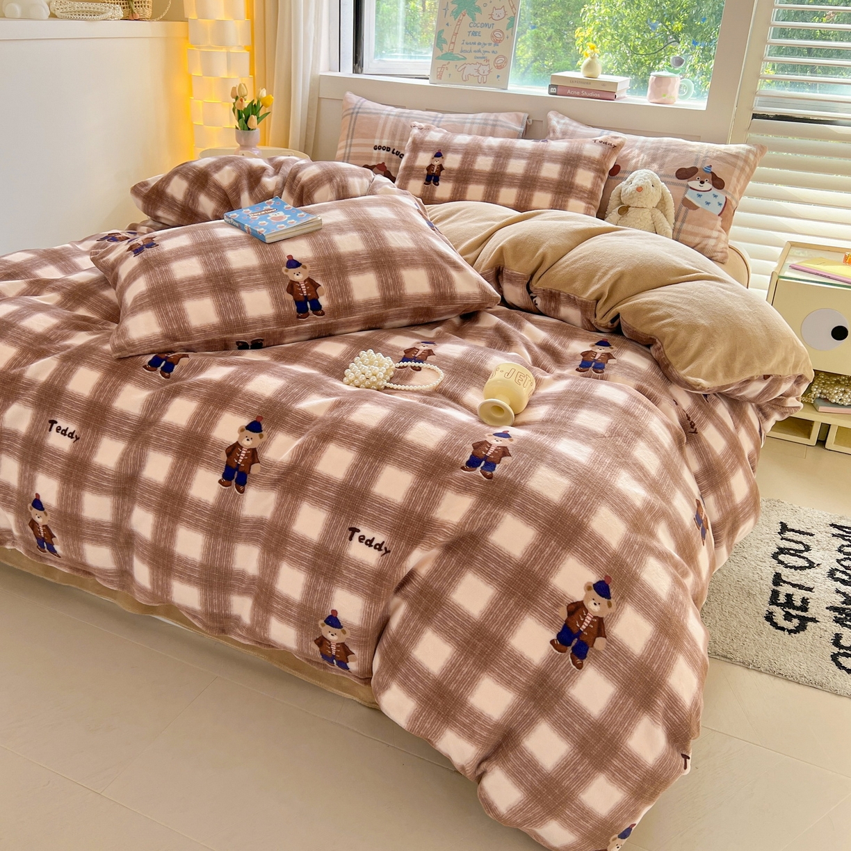 91家纺网 家纺一手货源 找家纺 LIFE.丽芙 2025秋冬新款A类牛奶绒加厚保暖单被套 芭乐