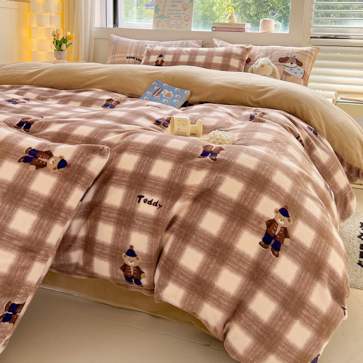 91家纺网 家纺一手货源 找家纺 LIFE.丽芙 2025秋冬新款A类牛奶绒加厚保暖单被套 芭乐