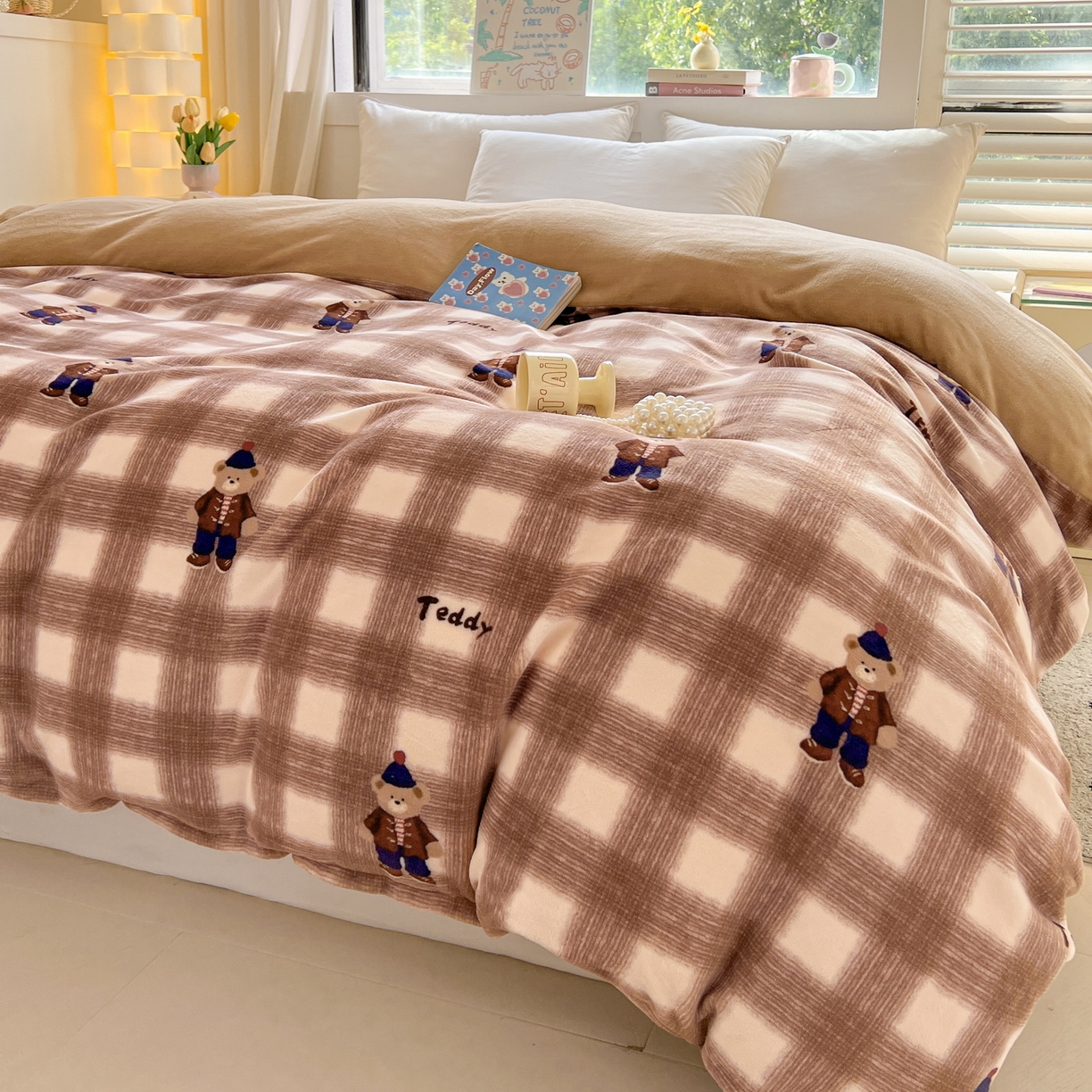 91家纺网 家纺一手货源 找家纺 LIFE.丽芙 2025秋冬新款A类牛奶绒加厚保暖单被套 芭乐