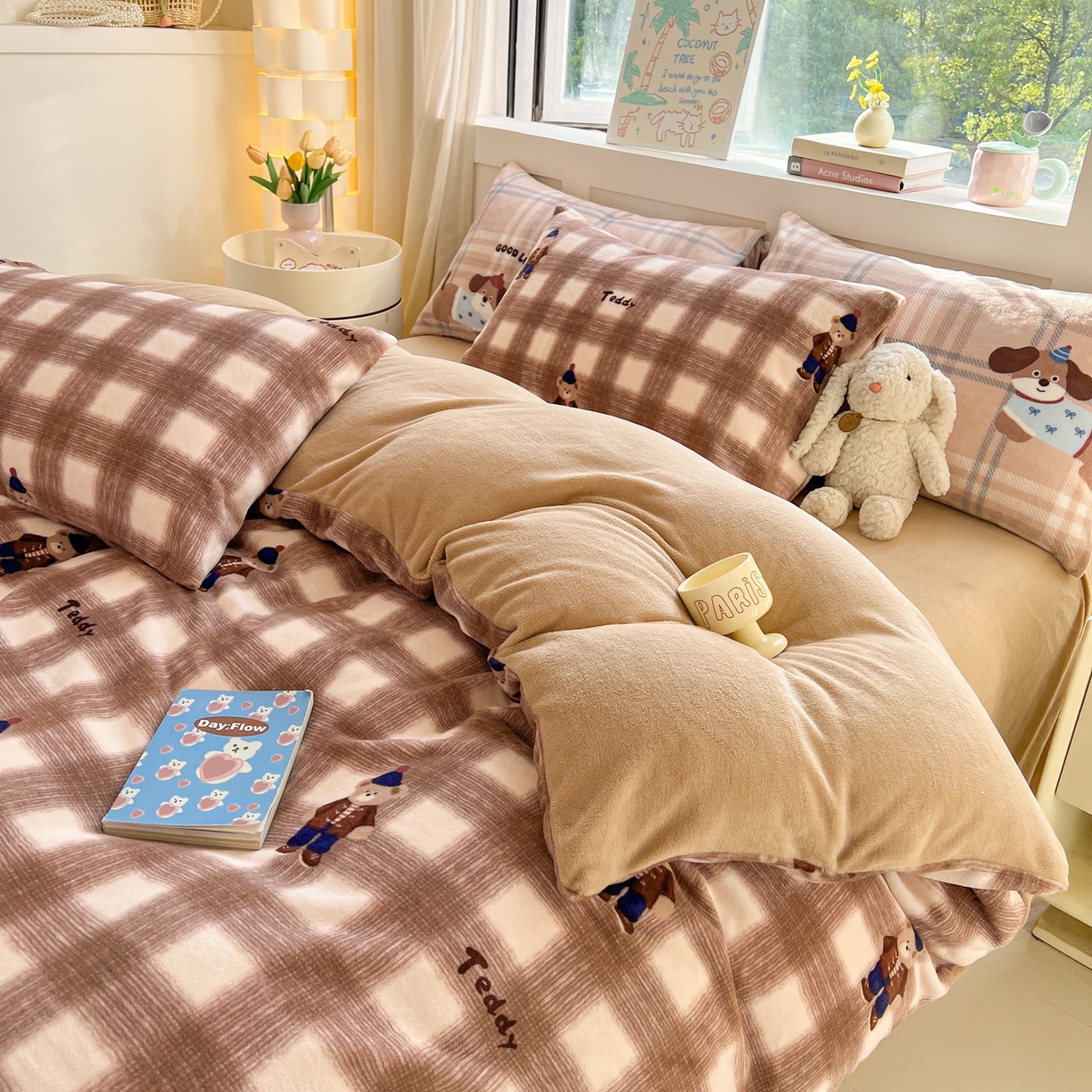 91家纺网 家纺一手货源 找家纺 LIFE.丽芙 2025秋冬新款A类牛奶绒加厚保暖单被套 芭乐