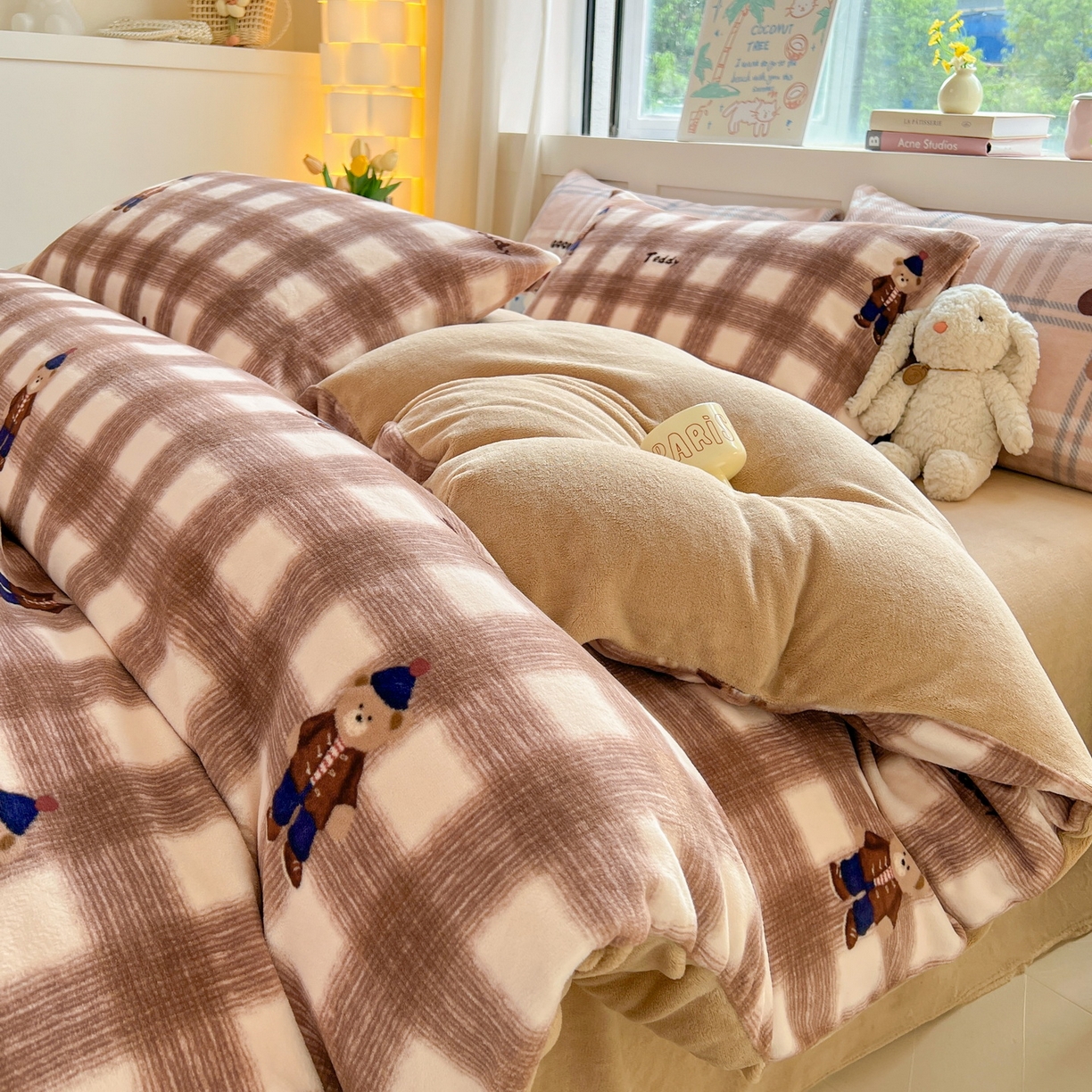 91家纺网 家纺一手货源 找家纺 LIFE.丽芙 2025秋冬新款A类牛奶绒加厚保暖单被套 芭乐