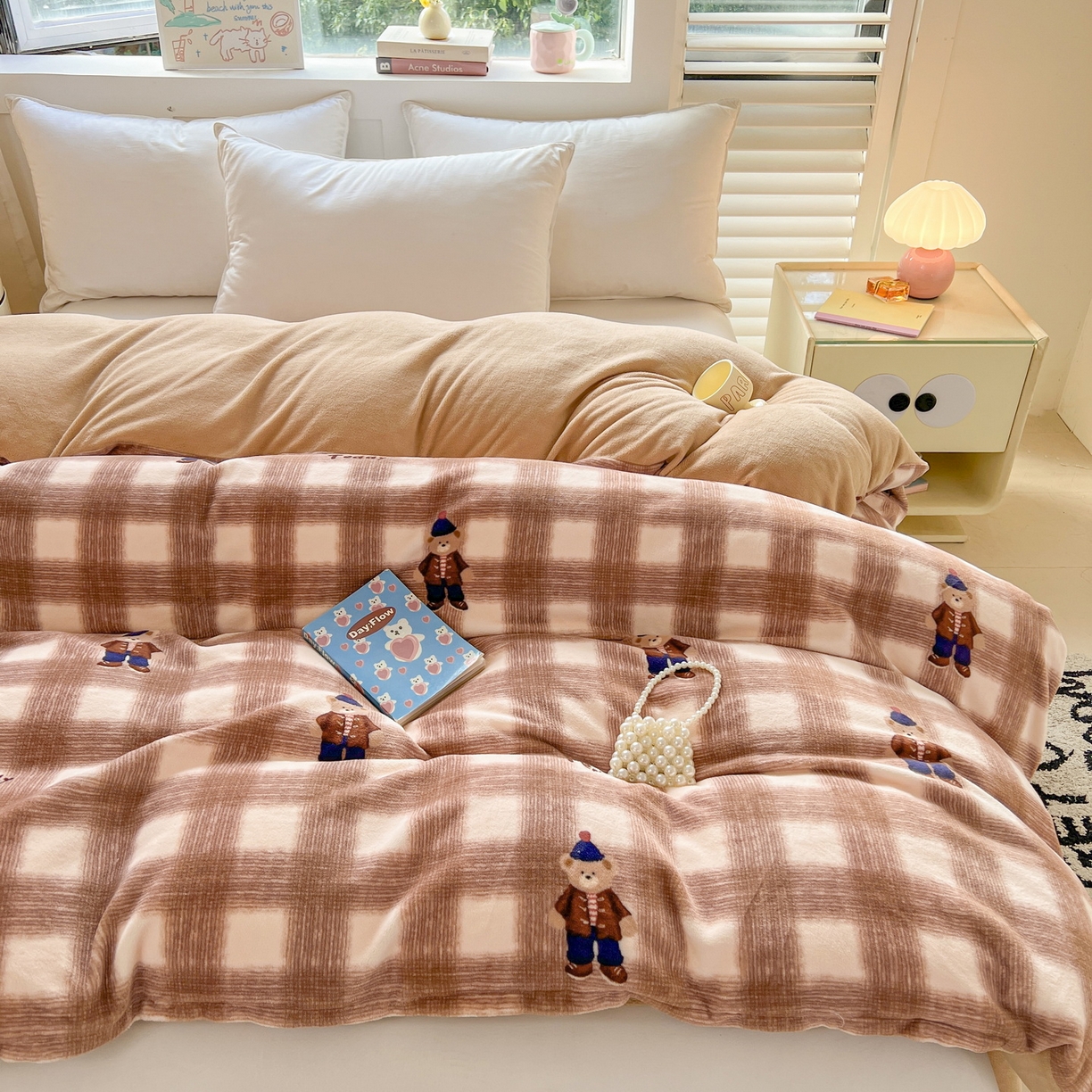 91家纺网 家纺一手货源 找家纺 LIFE.丽芙 2025秋冬新款A类牛奶绒加厚保暖单被套 芭乐