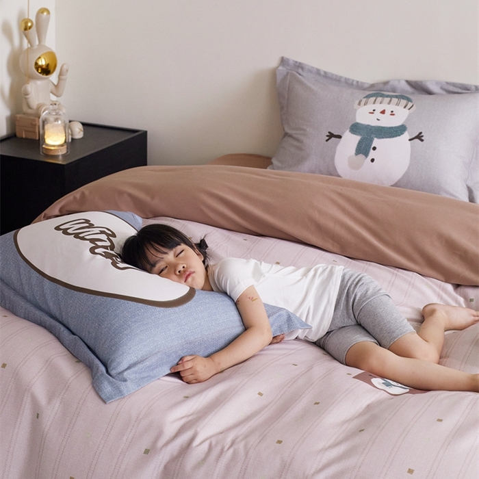 91家纺网 家纺一手货源 找家纺 由丽2025新款卡通磨毛印花四件套（控价券后不低于小号190，标准210，加大225） 圣诞-粉