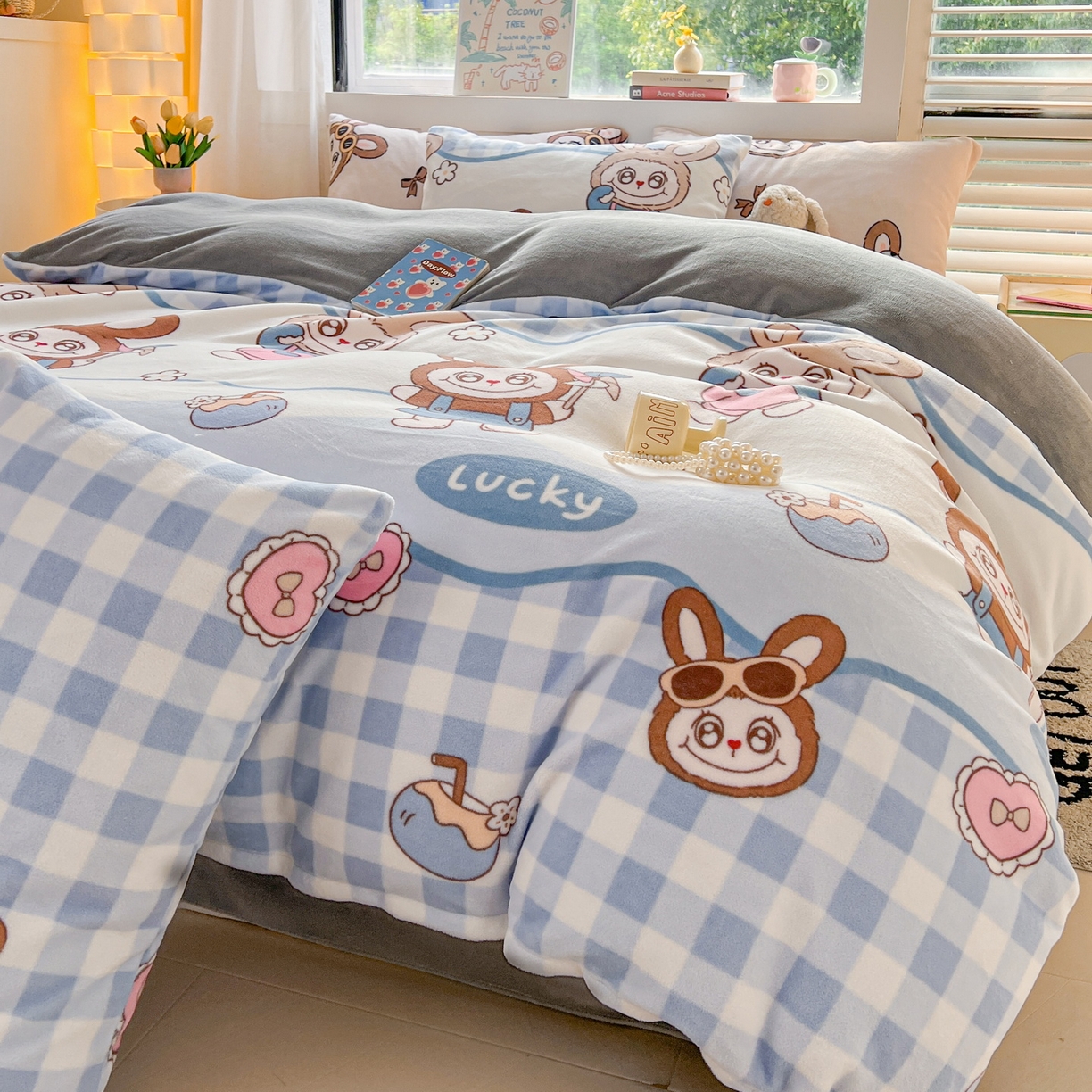 91家纺网 家纺一手货源 找家纺 LIFE.丽芙 2025秋冬新款A类牛奶绒加厚保暖单被套 布布乐园